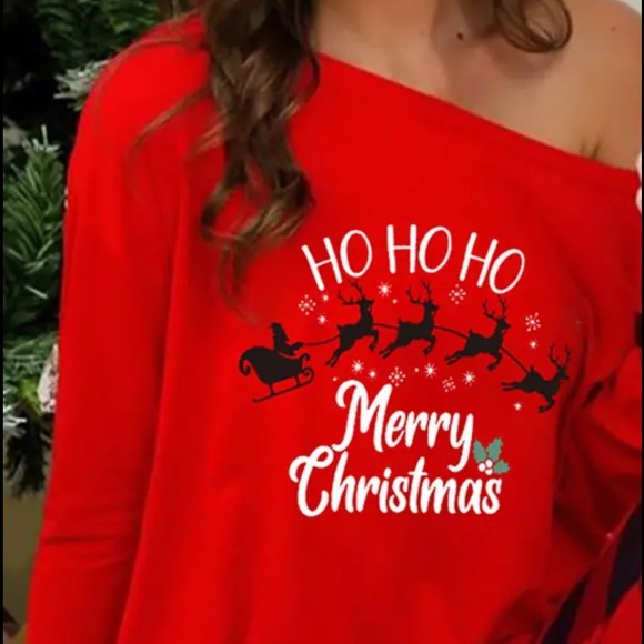 New inventory 🎄Christmas Graphic Letter Plaid Print Long Sleeve Pj Set🎄 - Picture 2 of 5